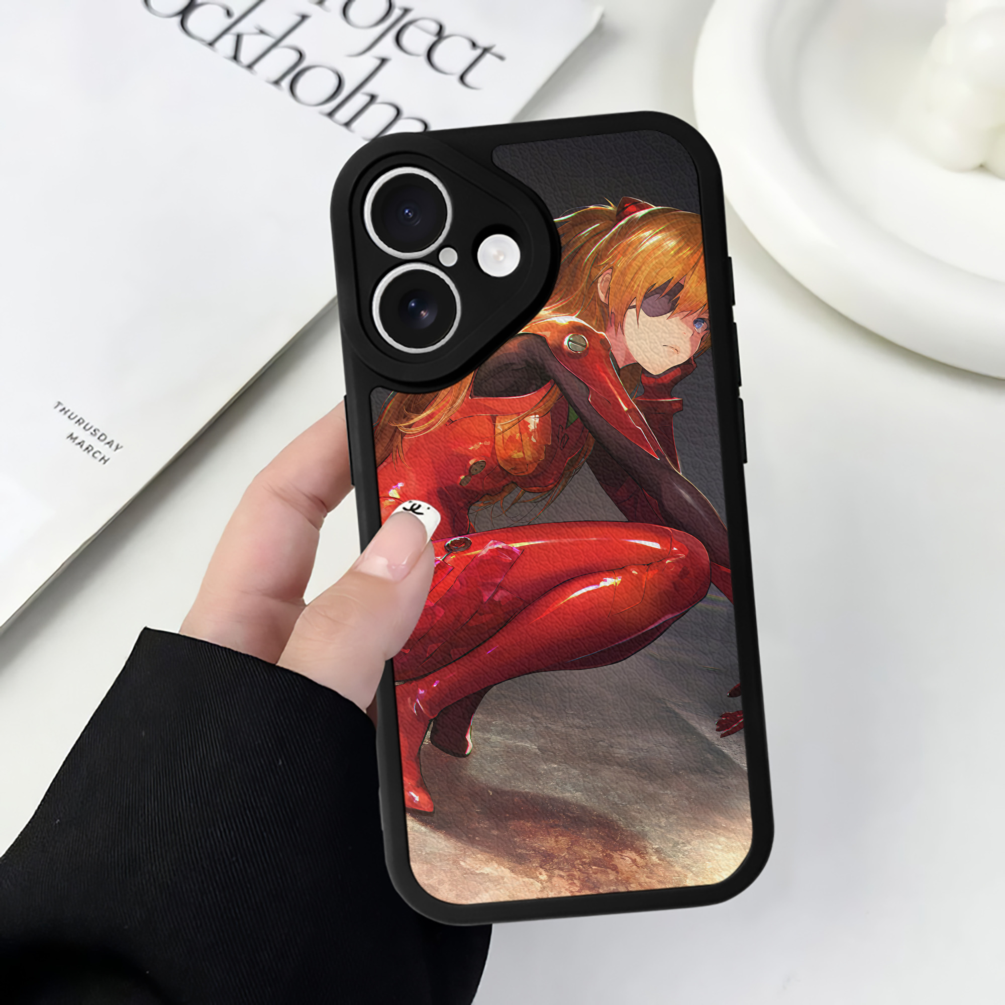 （画像用） EVA 新世紀エヴァンゲリオン 【iPhone 16シリーズ対応】シリコンスマホケース（レザー調） 材質：シリコン